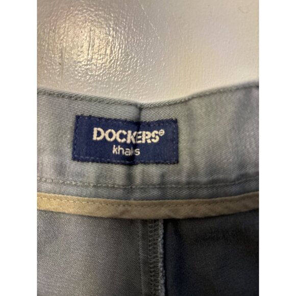 Dockers Khaki Mens Gray Pleated Dress Pants 38W x 31L Cotton Blend Classic Fit - Picture 10 of 14